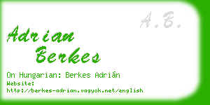 adrian berkes business card