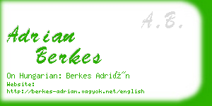 adrian berkes business card